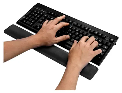 Produktbild von Tastatur-Pad mit Gel-Handballenauflage, schwarz, 464x60x23mm