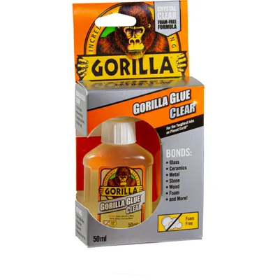 Produktbild von Gorilla Glue Clear 50 ml, Transparenter Alleskleber, Wasserfest