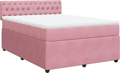 Produktbild von vidaXL Boxspringbett mit Matratze Rosa 140x200 cm Samt