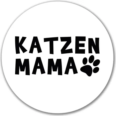 Produktbild von Huuraa Aufkleber Katzenmama Tapse 10cm rund Sticker Geschenkidee