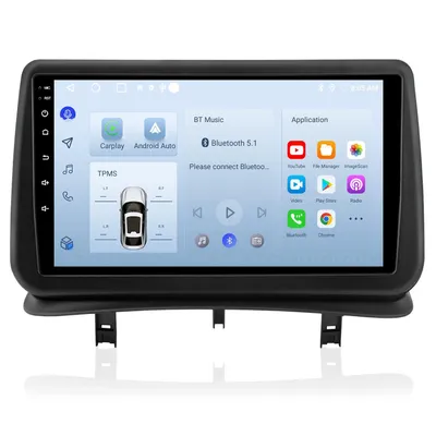Image de Autoradio Android 9 pouces 64 Go pour Renault Clio 3 2005-2014 avec CarPlay & Android Auto Navigation & Bluetooth