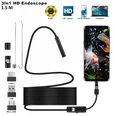 Image de Caméra endoscopique pour téléphone, ordinateur portable, PC et appareils Android, avec un câble de 1,5 m