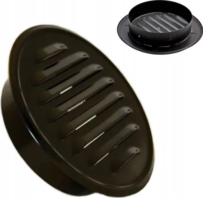 Produktbild von Lüftungsgitter 150mm Rund Abluftgitter Flansch Insektschutzgitter Belüftungsgitter Lamellengitter Entlüftungsgitter