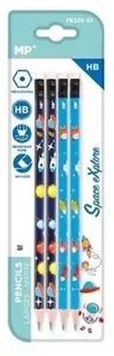 Zdjęcie produktu dla Ołówek HB z gumką 4 sztuki