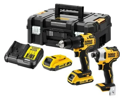 DEWALT Akku-Kombiset DCK2060L2T 18V mit DCD778 Bohrschrauber und DCF787 Schlagschrauber