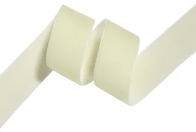 Samt-Paspelband und Samtband, 5 m, 25 mm, Elfenbein