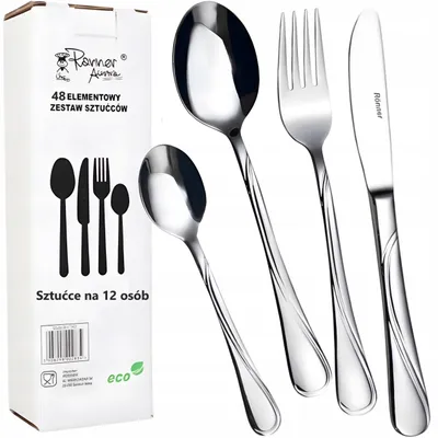 Produktbild von Besteckset Rossner Austria T5425 48-teilig Edelstahl für 12 Personen