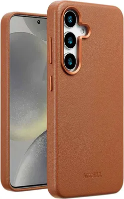 Immagine prodotto di Accezz MagSafe Leather Backcover per Samsung Galaxy S25 - Sienna Brown