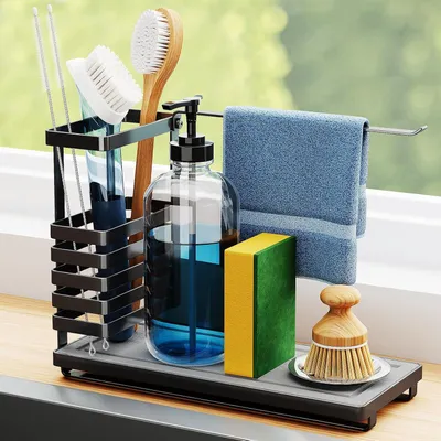 Imagen del producto de Organizador para el lavabo, hecho de diatomeas, de 9,3 x 6,3 x 3 cm, para la cocina