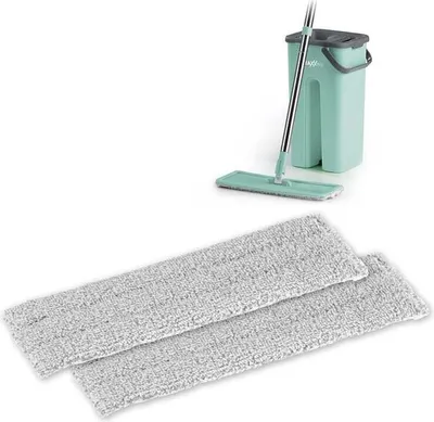 Image de MAXXMEE serpillière de rechange, set de 2 serpillières grises pour balai à franges Easy-Mopp