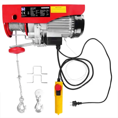 Produktbild von MONZANA® elektrische Seilwinde 300kg bis 600kg Hubhöhe 12m Seilzug Motorwinde Flaschenzug Hebezug Seilhebezug Kettenzug