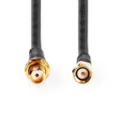 Produktbild von Nedis Antennenkabel - SMA-Stecker - SMA-Buchse - Vergoldet - 50 Ohm - Doppelt geschirmt - 10.0 m - Rund - PVC - Schwarz - Box