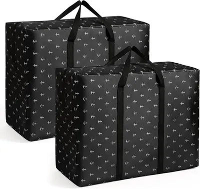 Productafbeelding van Verhuistassen - Set van 2 - Zwart - 30cm - 2-pack