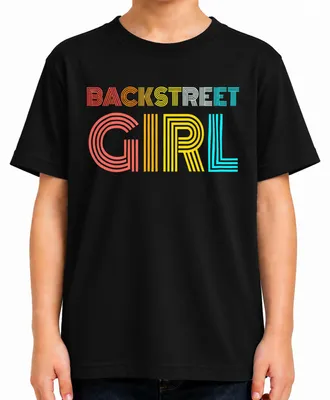Productafbeelding van Backstreet Boys-fan, T-shirt voor kinderen, jaren '90, boyband, muziek, statement, sarcasme, zwart, maat 128