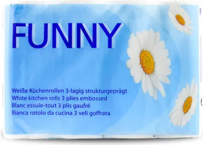Produktbild von 48 Küchenrollen Funny | 3-lagig | Zellstoff | 50 Blatt