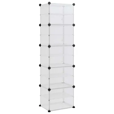 Produktbild von Schuhregal Transparent 44x31,5x153,5 cm PP