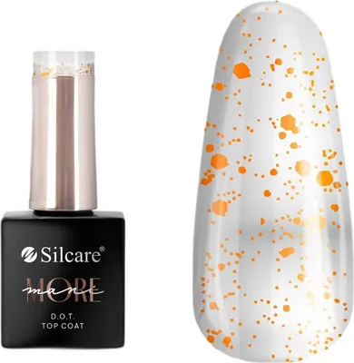 Zdjęcie produktu dla Silcare maniMORE DOT Top coat do paznokci Orange, 10 g