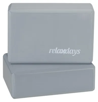 Immagine prodotto di Set di 2 blocchi yoga Relaxdays in schiuma rigida per esercizi antiscivolo