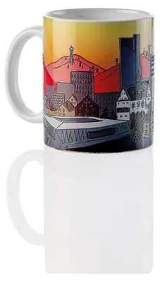 Produktbild von SC Freiburg Tasse "Skyline geprägt"