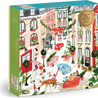 Immagine prodotto di Puzzle in lamina da 1000 pezzi, raffigurante un villaggio gioioso