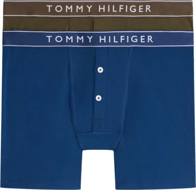 Immagine prodotto di Tommy Hilfiger, confezione da 2 boxer da uomo, slip con chiusura a bottone, in cotone elasticizzato