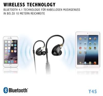 Productafbeelding van Cannice SC1412 Y4 Bluetooth oordopjes | Draadloze 4.1 sportoordopjes