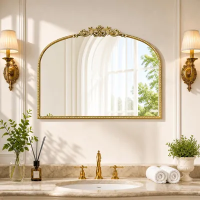 Produktbild von Omgoods – Barocker Spiegel in Gold, 80 x 60 cm, zur Wandmontage