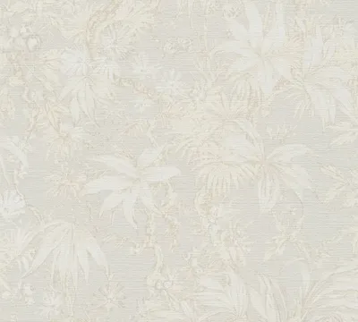 Produktbild von Tapete in Dschungeloptik Hellbeige Creme - Vliestapete florales Motiv AS-Creation (KG-174701)