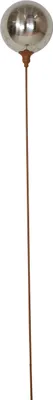 A garden stake with a spherical top.