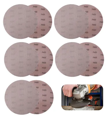 Produktbild von Schleifgitter Ø 225mm 10 Stück Schleifscheiben Körnung 400 Klett Klettscheiben, Schleifpapier für Trockenbauschleifer, Giraffenschleifer, Wandschleifer und Deckenschleifer