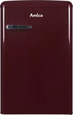 Produktbild von Amica - KS 15611 R - Kühlschrank - Retro Design - wine red