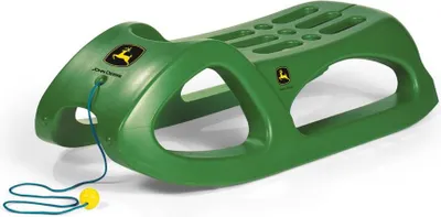 Productafbeelding van Rolly Toys SnowCruiser John Deere, een lichtgewicht sneeuwrak met holle constructie. Afmetingen: 94x44x27 cm; artikelnummer: 20 016 0