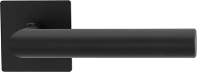 Produktbild von Griffwerk Türgriff Lucia - alle Ausführungen Smart2Lock 2.0 (außen roter Punkt) DIN Rechts Piatta S Quattro (Flachrosette) Graphitschwarz
