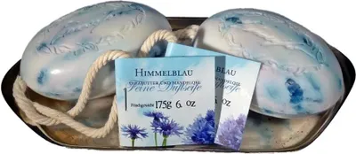 Produktbild von 2x Kordelseife mit Sheabutter Himmelblau 2x 175g Doppelpack