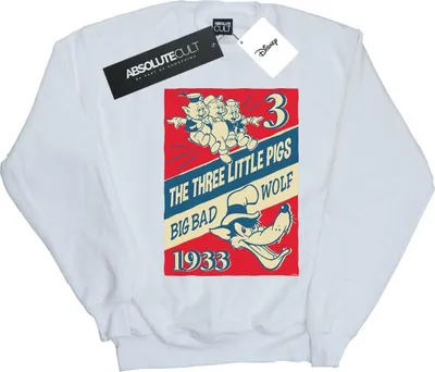 Produktbild von Disney - "And The Big Bad Wolf" Sweatshirt für Damen BI13554 (S) (Weiß)