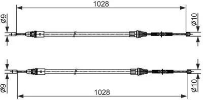 Produktbild von BOSCH Handbremsseil Seilzug Feststellbremse für SMART FORTWO Coupe (451) 1 987 482 423