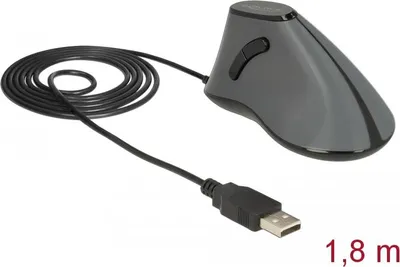 Produktbild von DELOCK ergonom. Maus vertikal optisch 5-Tasten + 1.8m Kabel