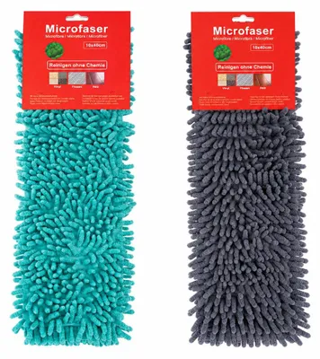 Produktbild von Bodenwischer Ersatzbezug 2er Set (Türkis und Blau) 10x40cm alle Böden, KI-generiertes Bild