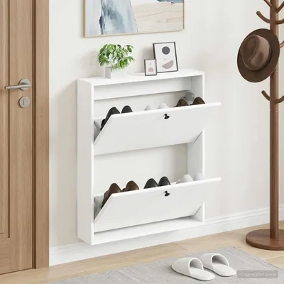 Produktbild von Möbel Wandmontierter Schuhschrank BREDA 71 x 17 x 86 cm Holzwerkstoff - Schuhregale &23663