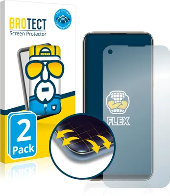 Produktbild von 2x BROTECT Fullscreen Schutzfolie für Huawei P40 lite Displayschutz Folie Fullcover Klar Transparent