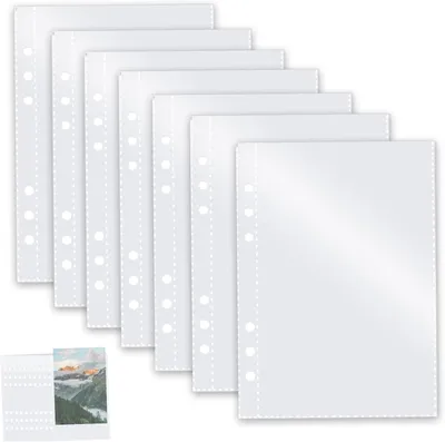 Produktbild von A5-Mappen 40 Stück, transparente Hüllen, 6-Loch Perforation, für Schule und Büro