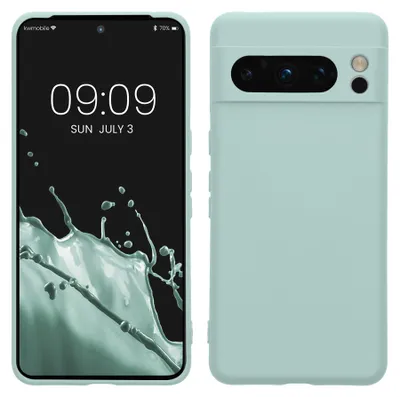Produktbild von kwmobile Slim Case kompatibel mit Google Pixel 8 Pro Hülle - Handyhülle aus Silikon in Cool Mint