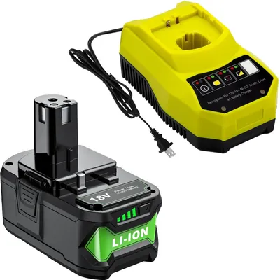 Obrázek produktu pro Náhradní baterie, kapacita 8000 mAh, kompatibilní s elektrickým nářadím Ryobi, 1X8.0 S nabíječkou