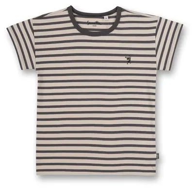 Produktbild von Sanetta Pure Uni T-Shirt dunkelgrau Ringel 62