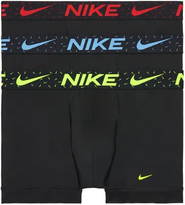 Zdjęcie produktu dla NIKE TRUNK 3PK CZARNY-VOLT-NIEBIESKI-CZERWONY (MINI SWOOSH WB) rozmiar S