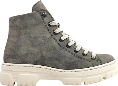 Imagen del producto de Zapatos de cordones grises para mujer de la marca Rieker, ideales para uso diario