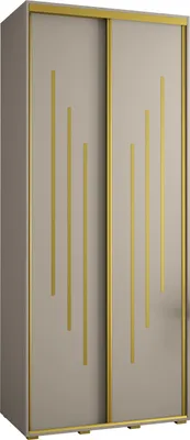 Produktbild von Kryspol Dakota 8 Schrank, zwei Türen - 235,2x100x45cm - Kaschmir Gold