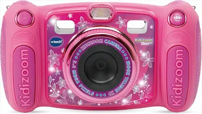 Produktbild von VTech Kidizoom Duo 5.0 Digitale Kamera fr Kinder, 5 MP, Farbdisplay, 2 Objektive, Pink Englische Version Rosa