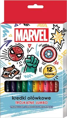 Immagine prodotto di Matite triangolari jumbo Avengers 12 colori