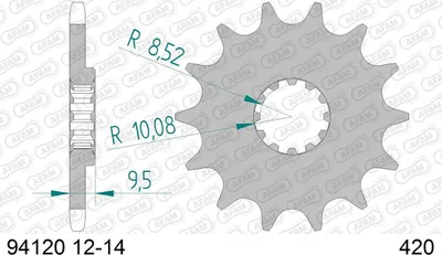 Produktbild von AFAM Standard Stahlritzel vorne 94120 - 420